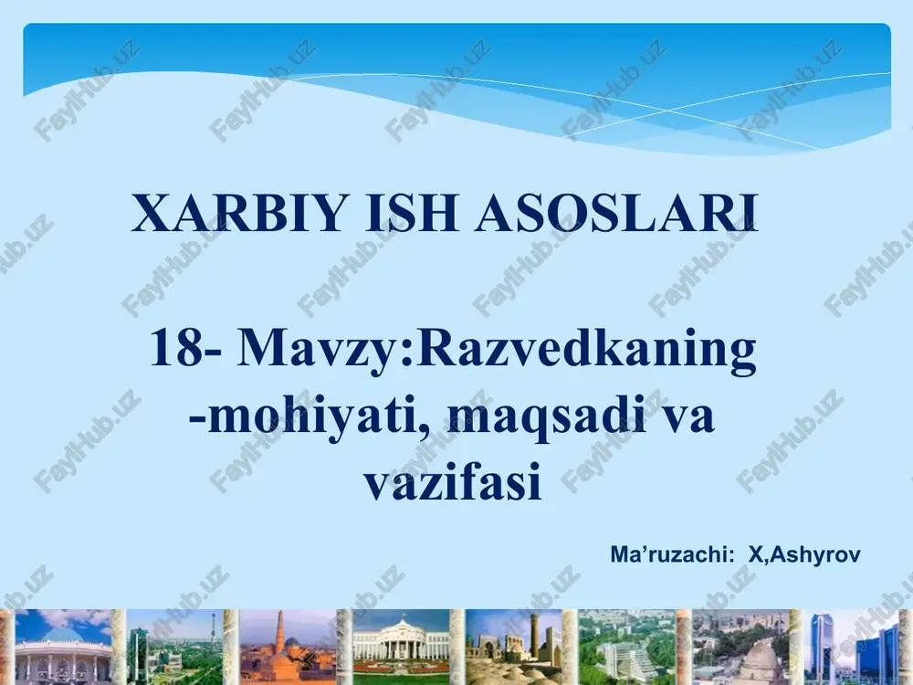 xarbiy ish asoslari — PPT