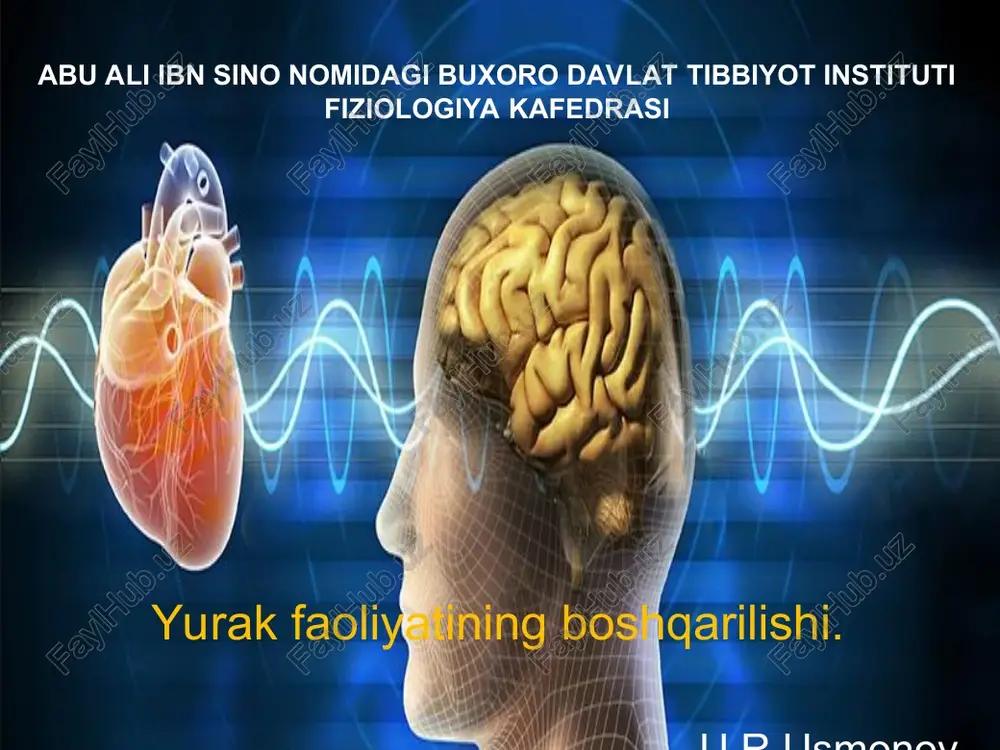 yurak faoliyatining boshqarilishi — PPT