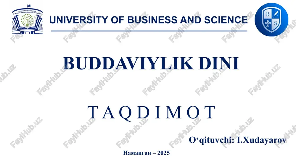buddaviylik din — PPTX
