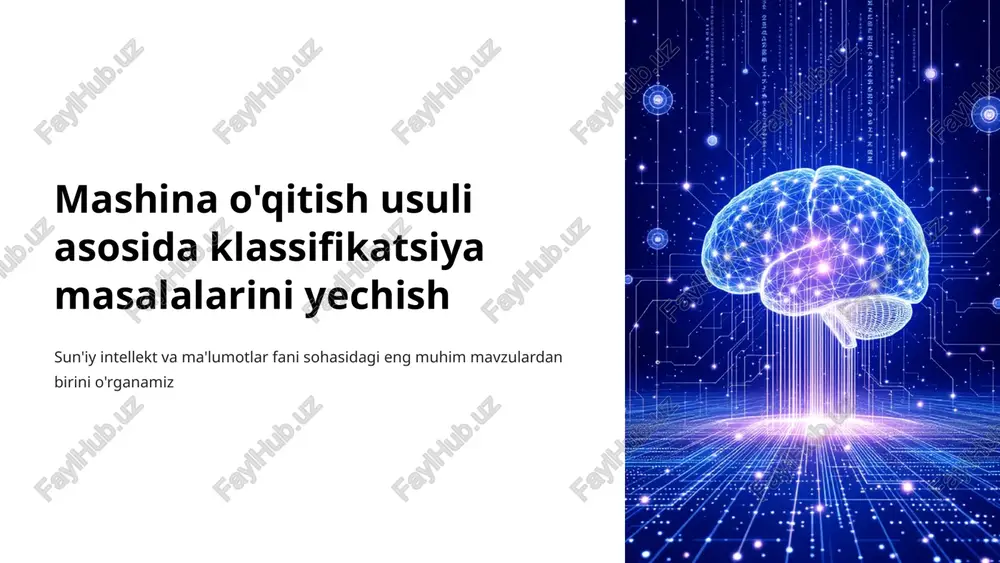 mashina o'qitish usuli — PPTX