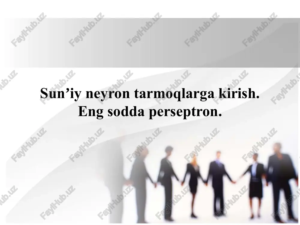 sunʼiy neyron tarmoqlar — PPTX