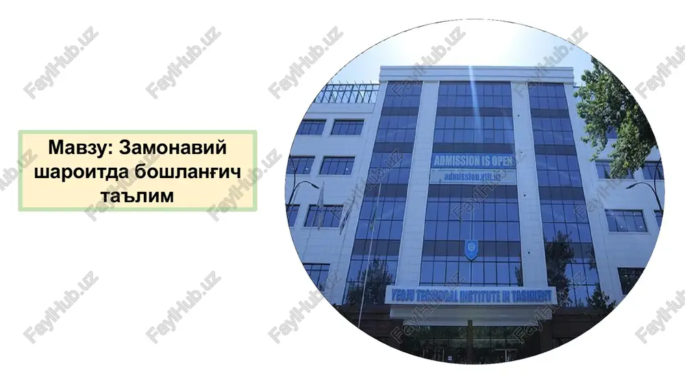 zamonaviy sharoitda boshlang'ich ta'lim — PPTX