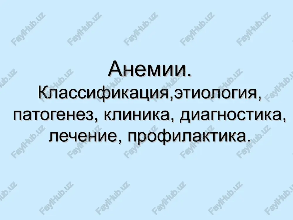 anemii — PPT