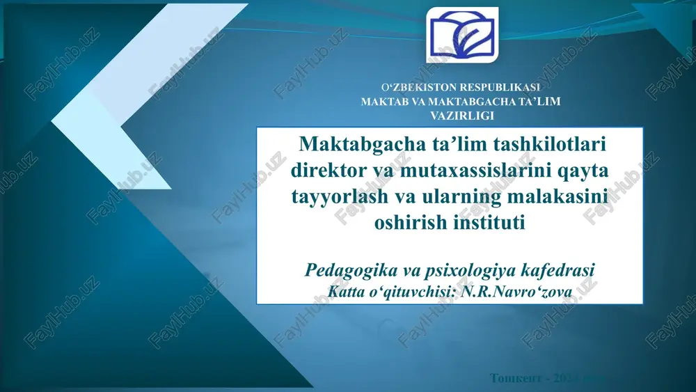 psixologik xizmatlar — PPTX