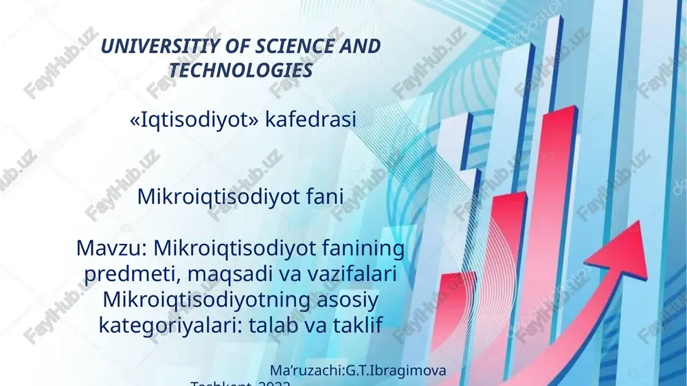 mikroiqtisodiyotfani — PPTX