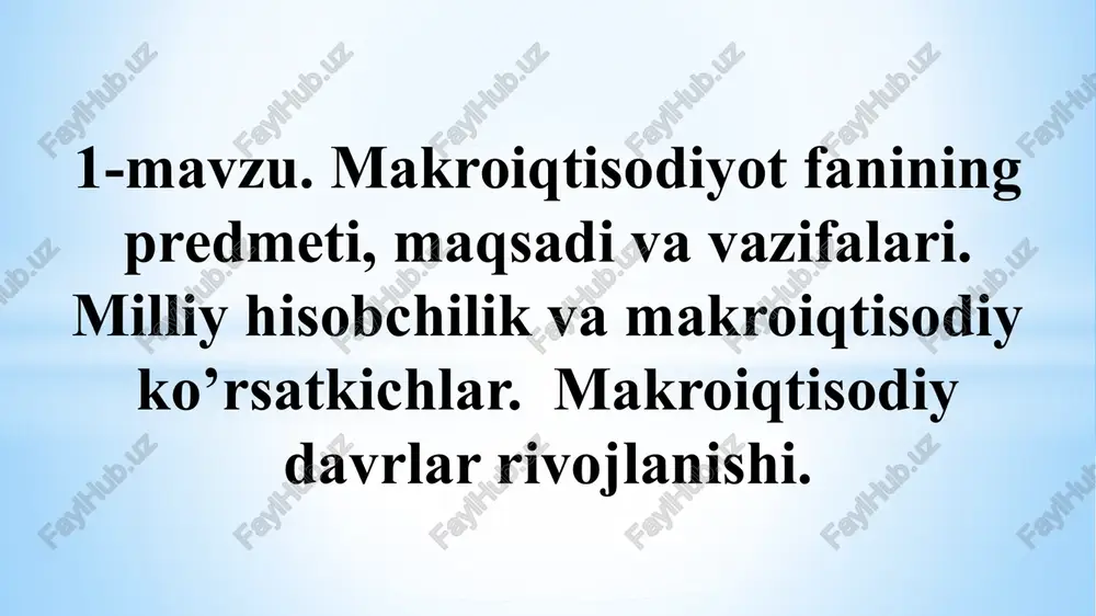 makroiqtisodiyot — PPTX