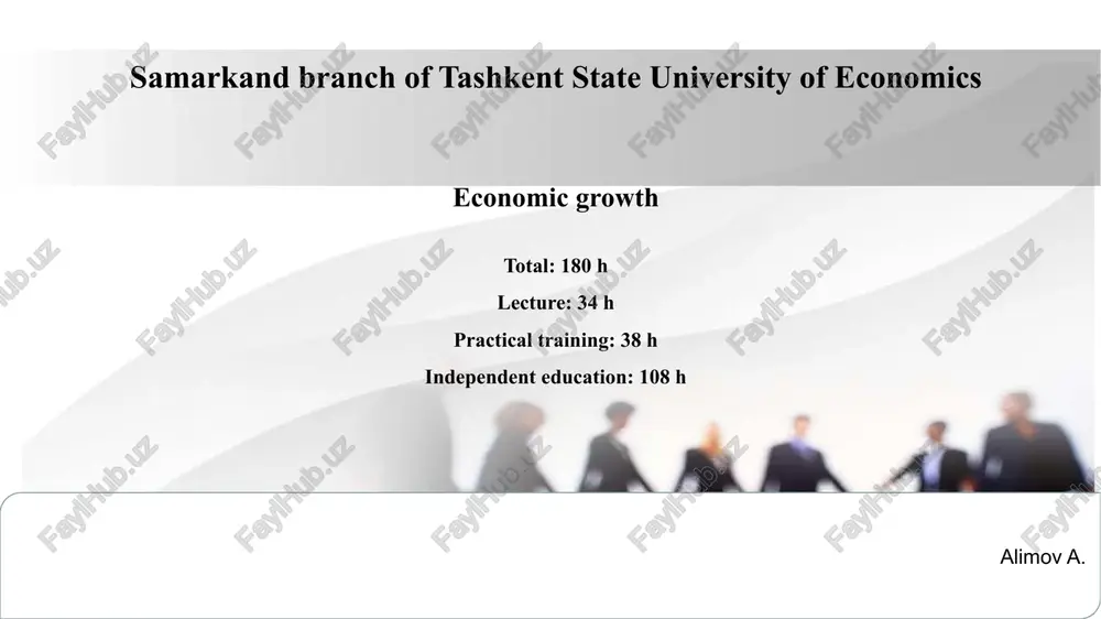 economic growth — PPTX