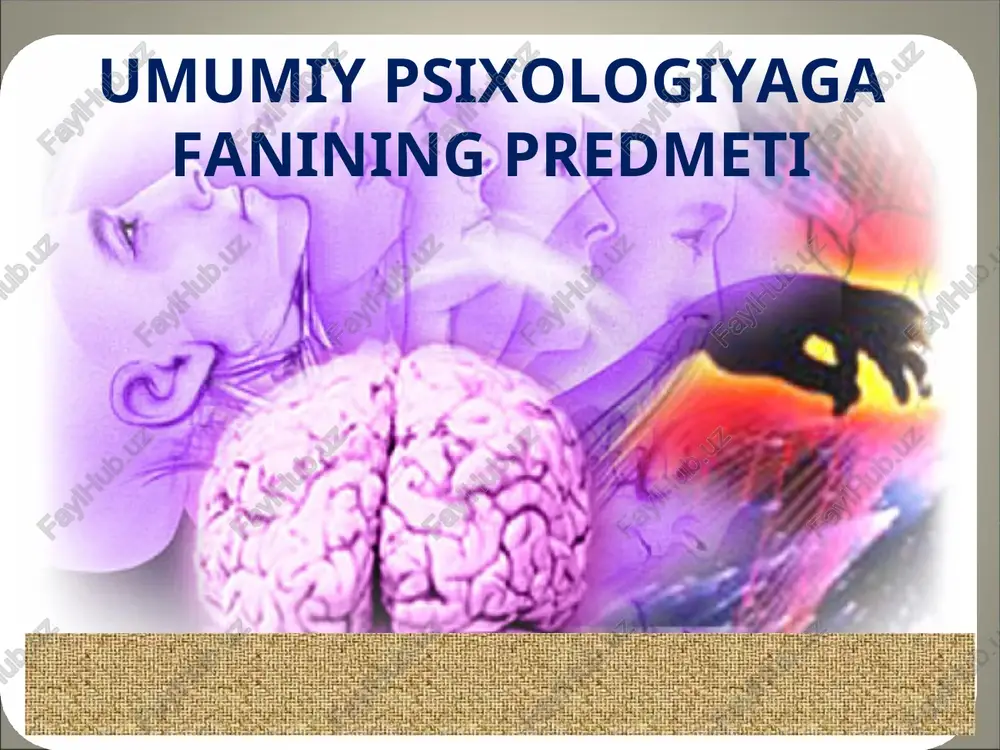 psixologiya fanining predmeti — PPT