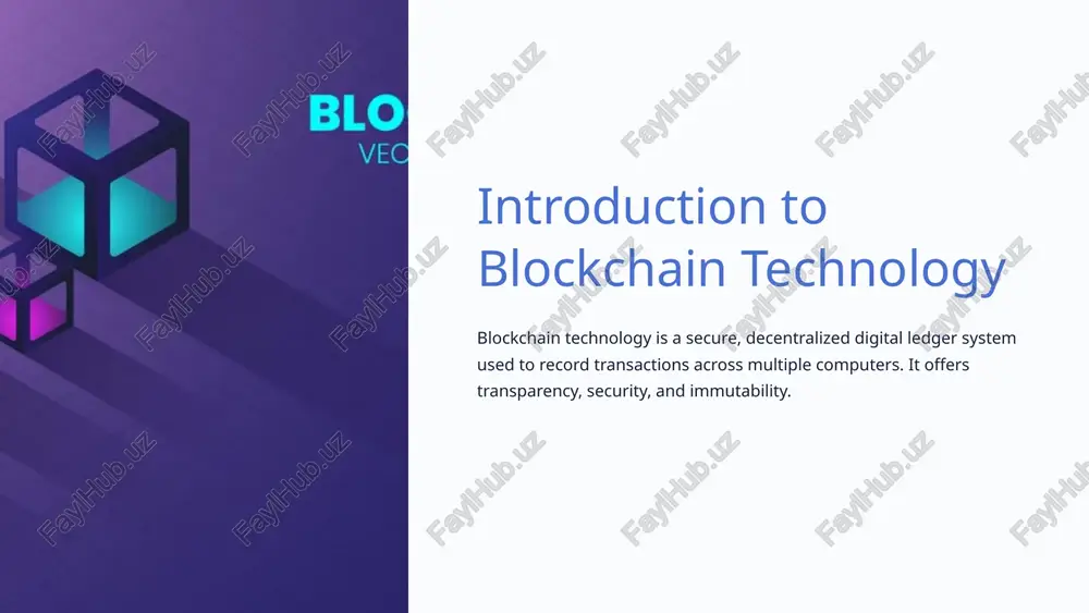 introduction to blockchain technology — PPTX