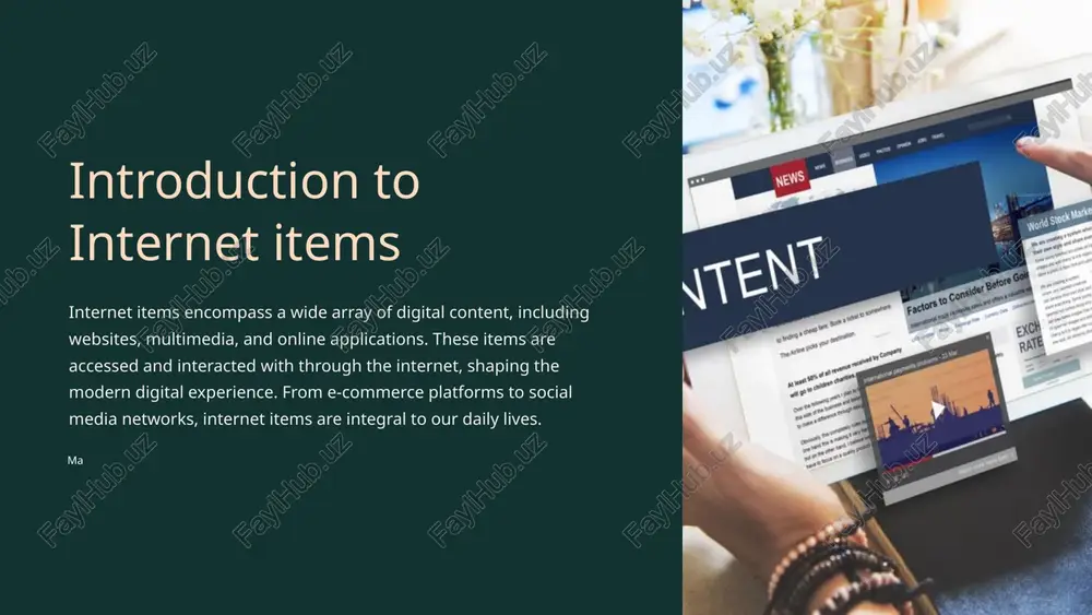 history of internet items — PPTX