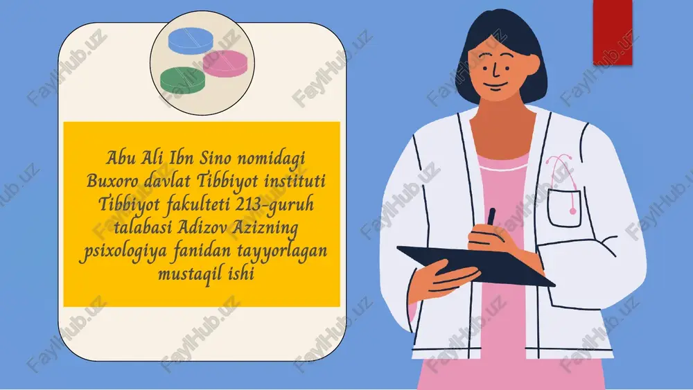 temperament va mutaxassislik o'rtasidagi bog'lanishlar — PPTX
