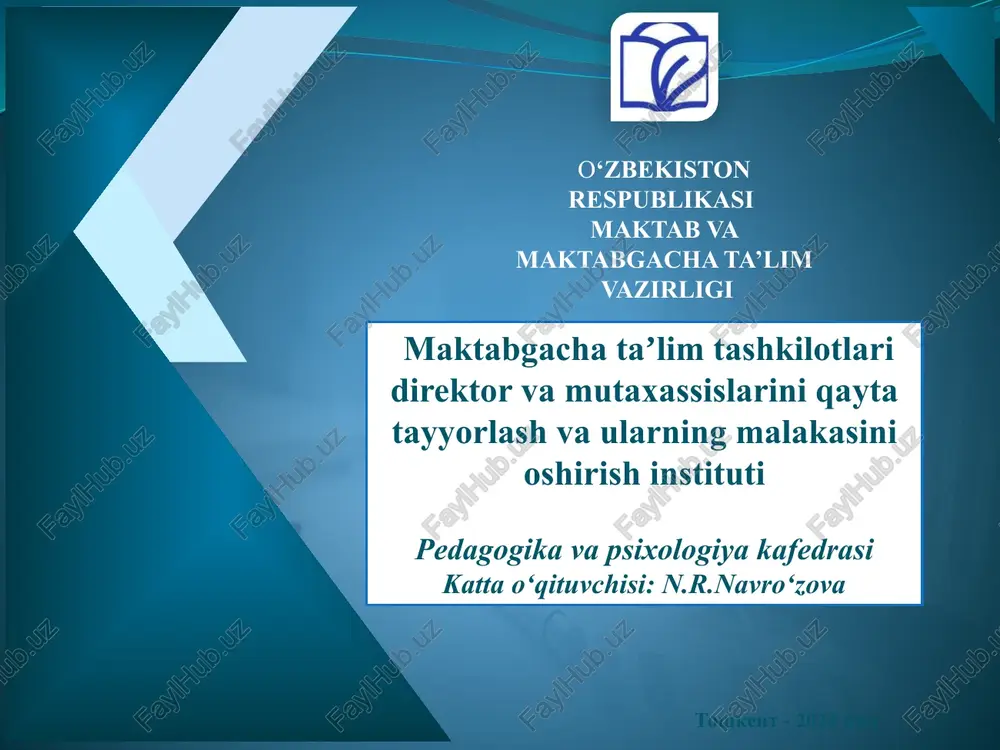 mtt dapsixologning baholash va diagnostika hujjatlari — PPTX