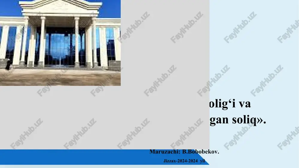 foydasolig‘ivaaylanmadanolinadigansoliq — PPTX