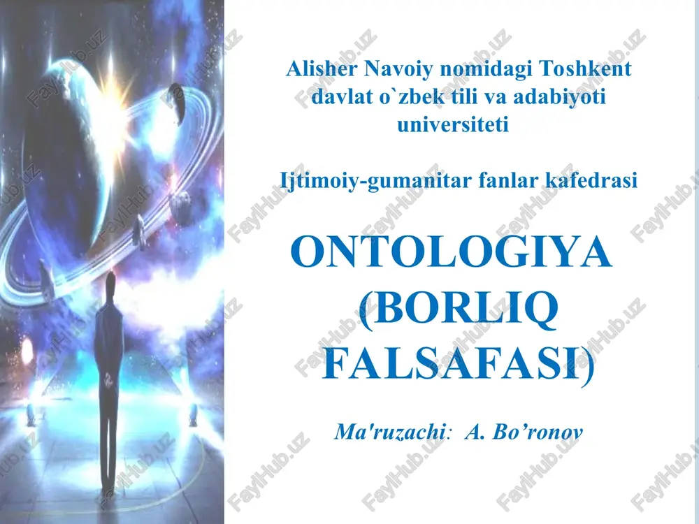 ontologiya — PPT