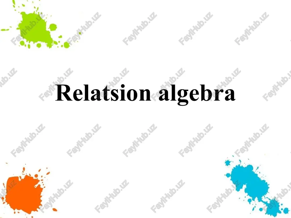 relatsionalgebra — PPTX