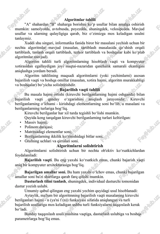 algoritm tahlili — DOCX