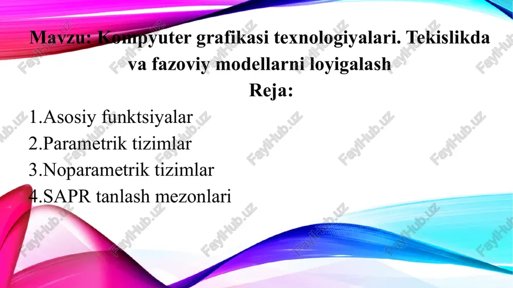 kompyutergrafika texnologiyalari — PPTX