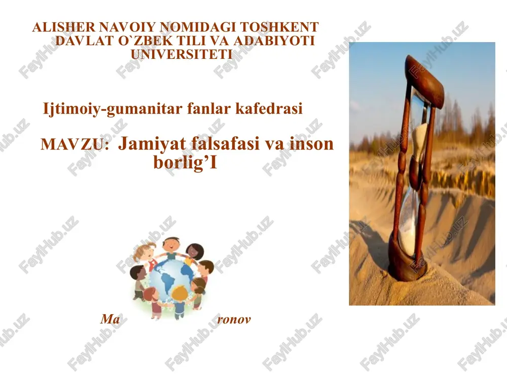 jamiyatfalsafasi va inson borlig’i — PPT