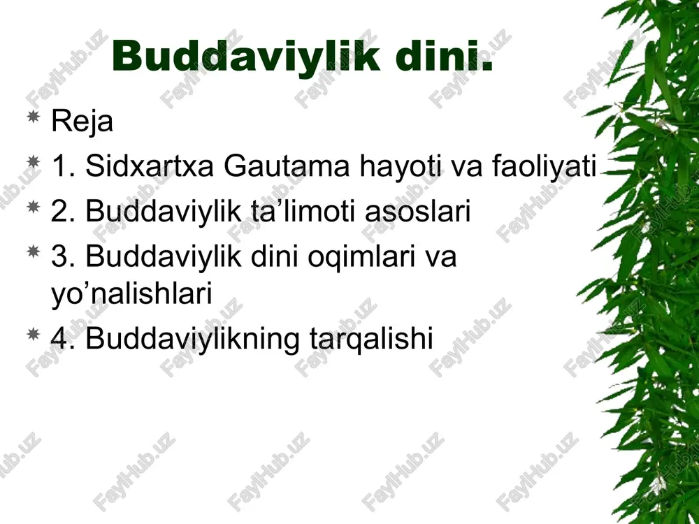 buddaviylik dini — PPT