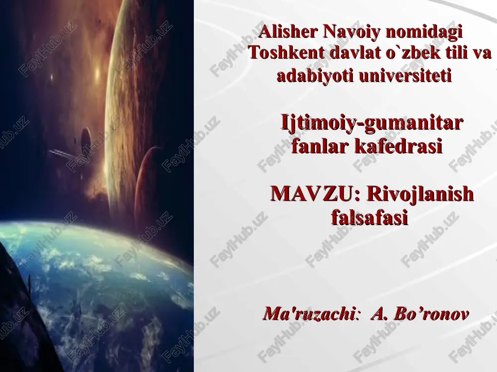 rivojlanish falsafasi — PPT