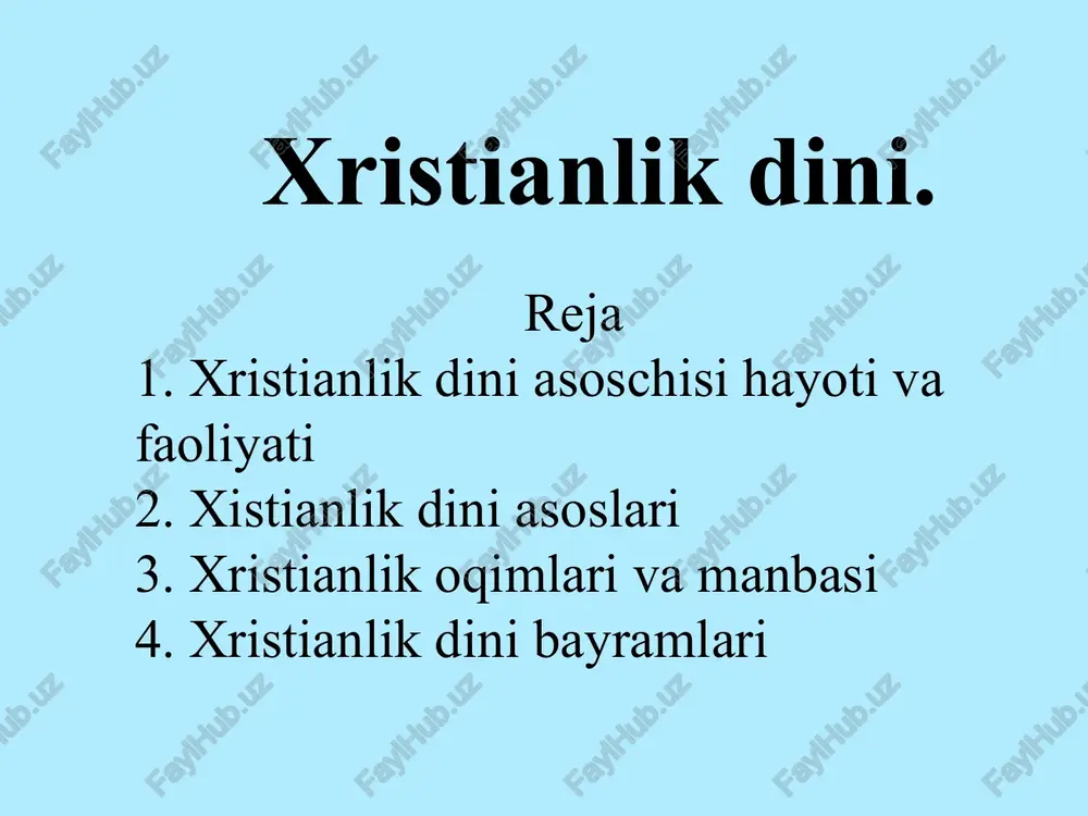 xristianlik dini — PPT