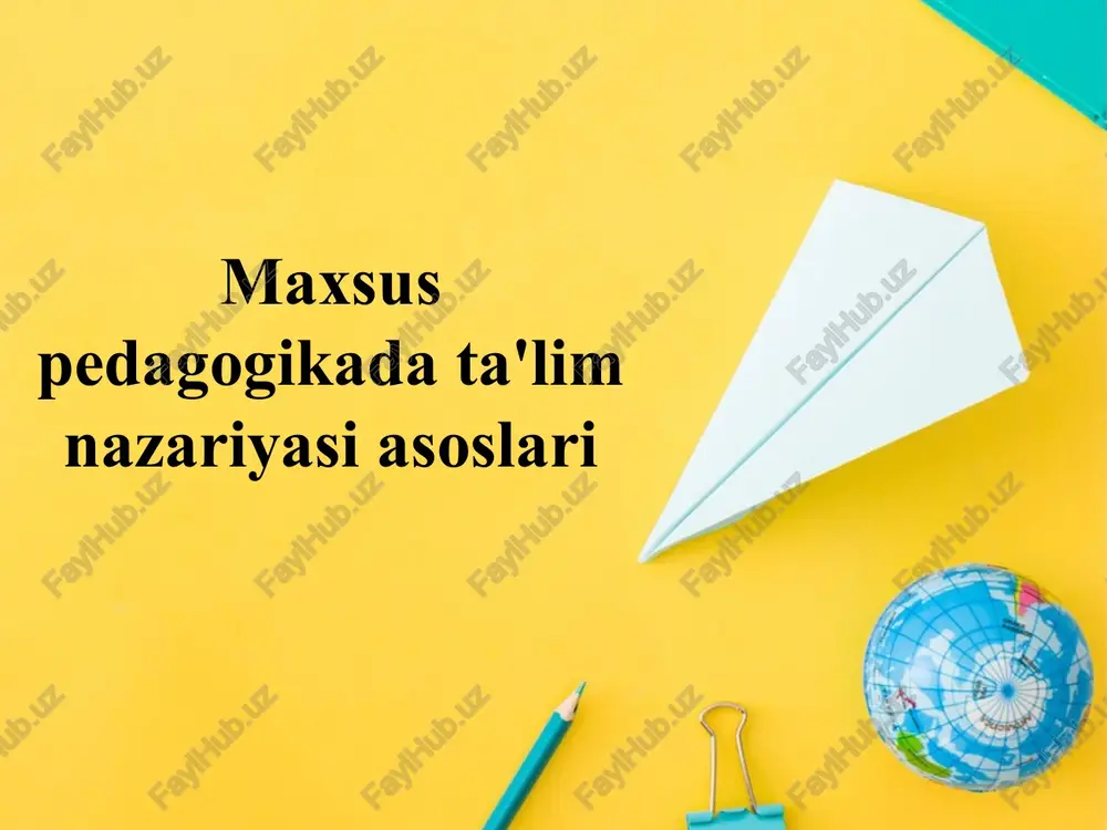 maxsus pedagogika dasturlari — PPTX