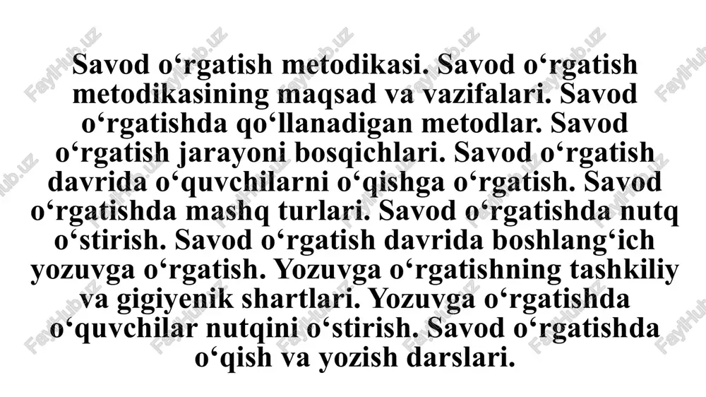 savodo‘rgatish metodikasi — PPTX