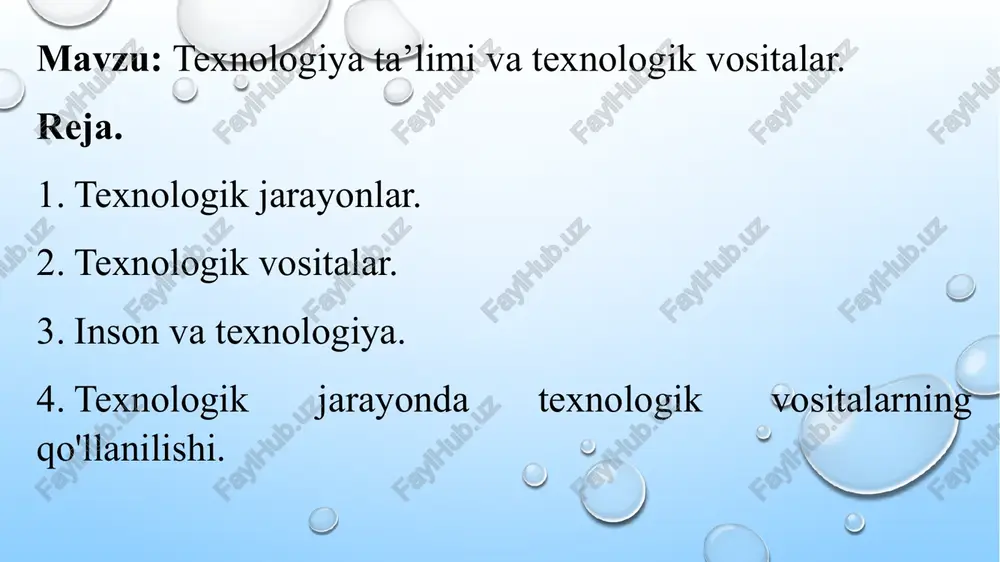 texnologiyata’limivatexnologikvositalar — PPTX