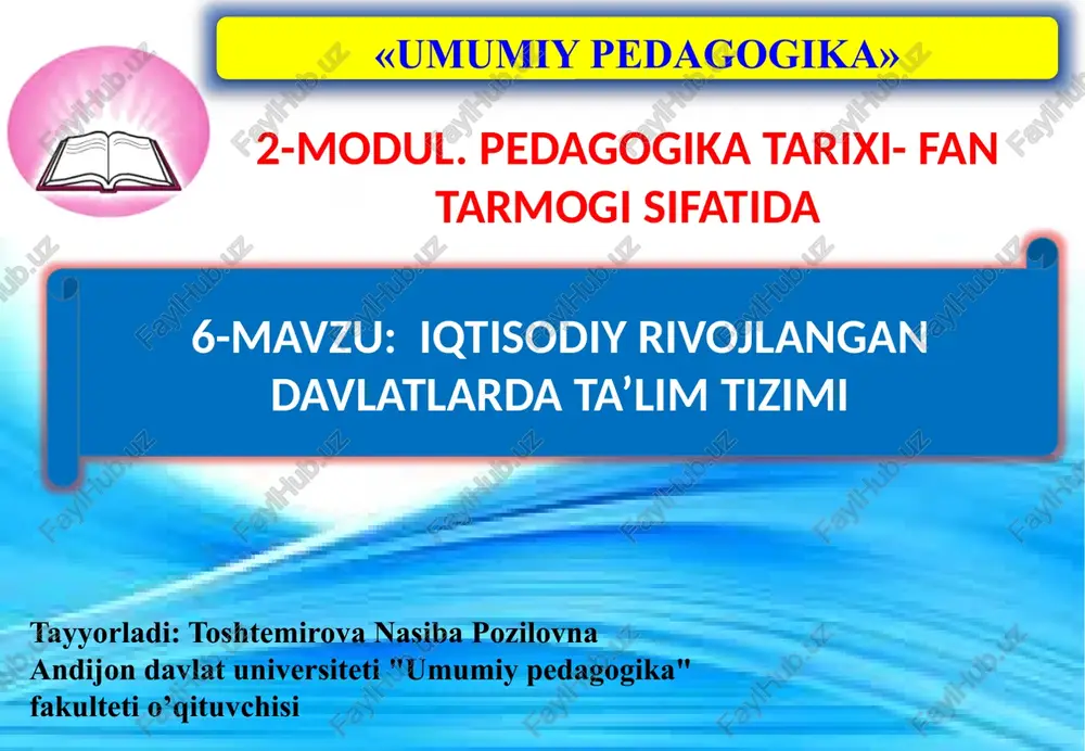 "umumiypedagogika" — PPTX