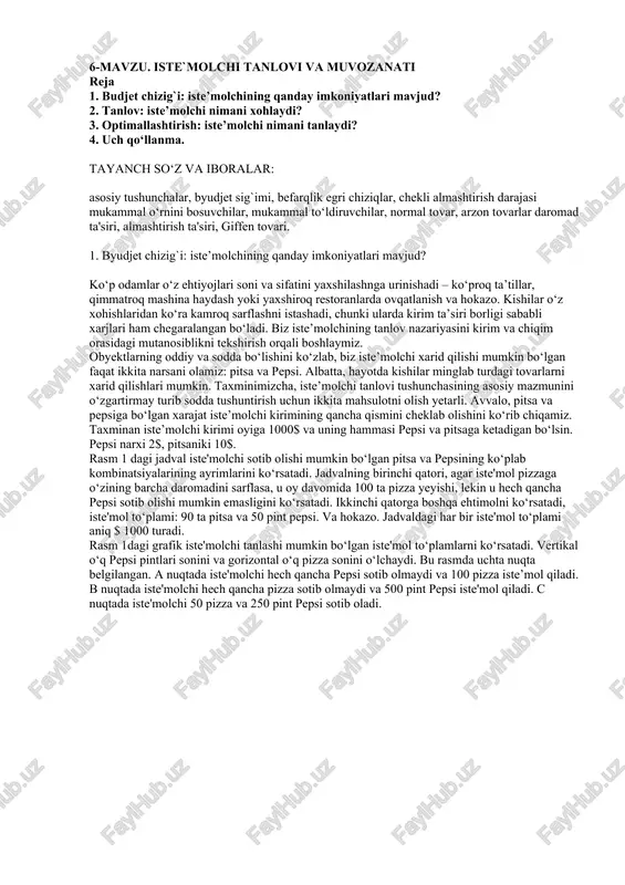 budjet chizig`i — DOCX