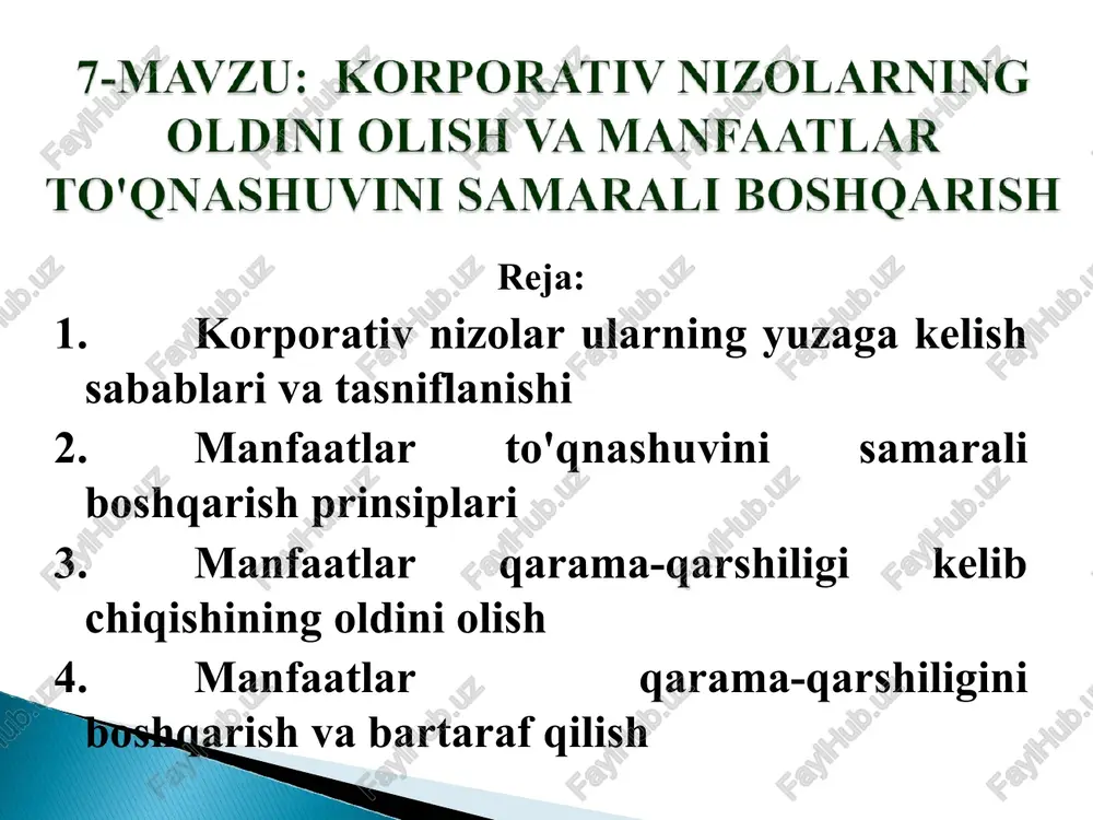 korporativ nizolarning — PPT