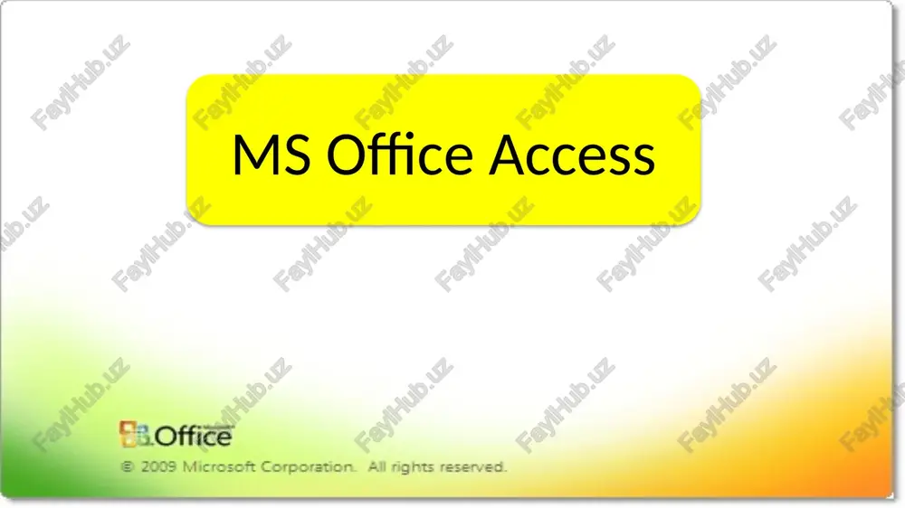 ms office access — PPTX