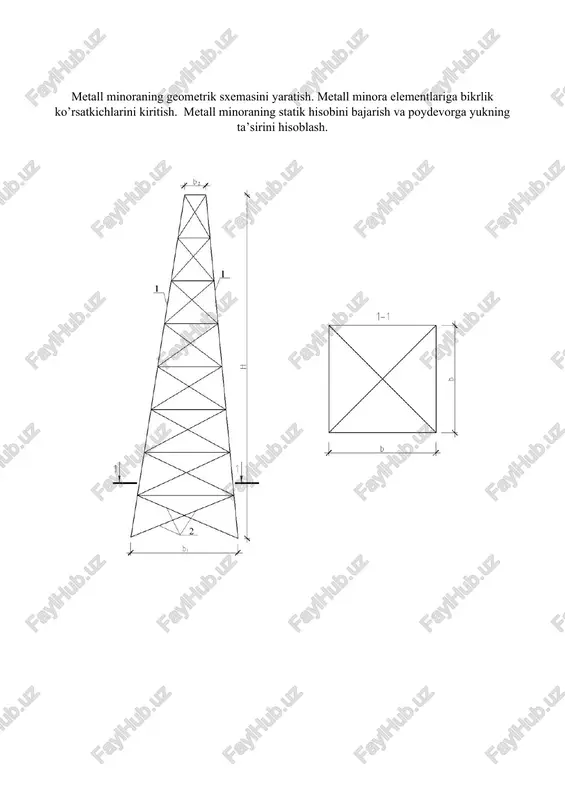 metall minora geometrik sxemasi — DOCX