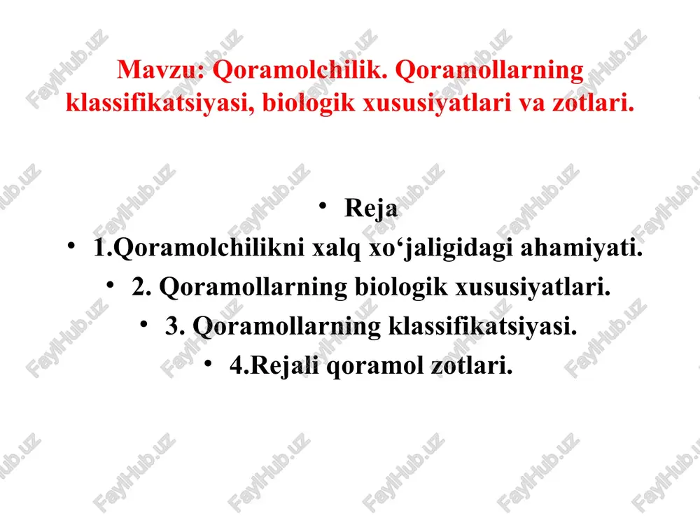 qoramolchilik — PPT