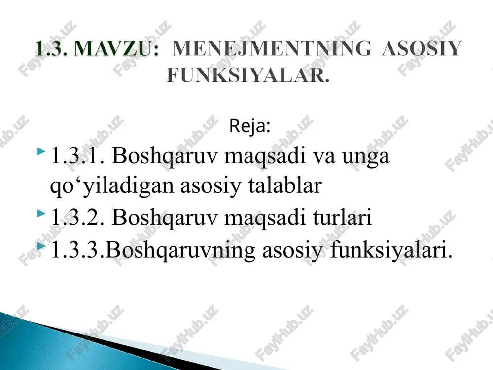 menejmentning asosiy funksiyalari — PPT