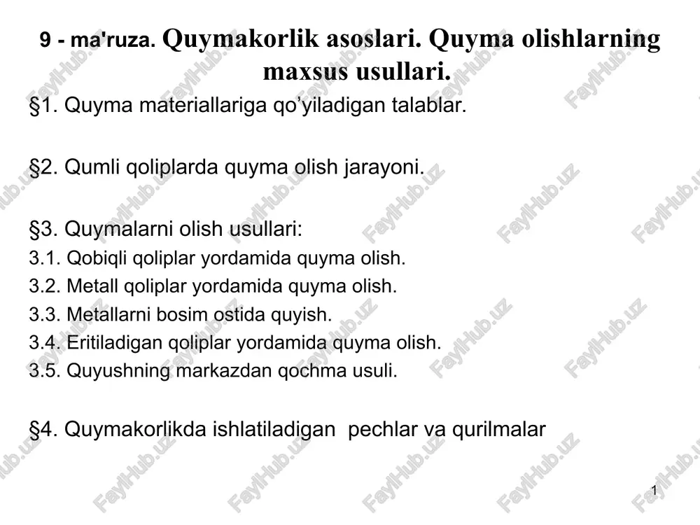 quymakorlik asoslari — PPT