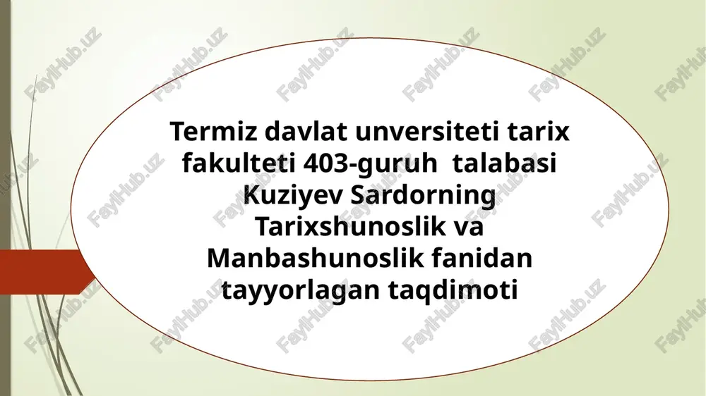 oʻzbekistonda o’rta asrlar tarixini o’rganilishi — PPTX