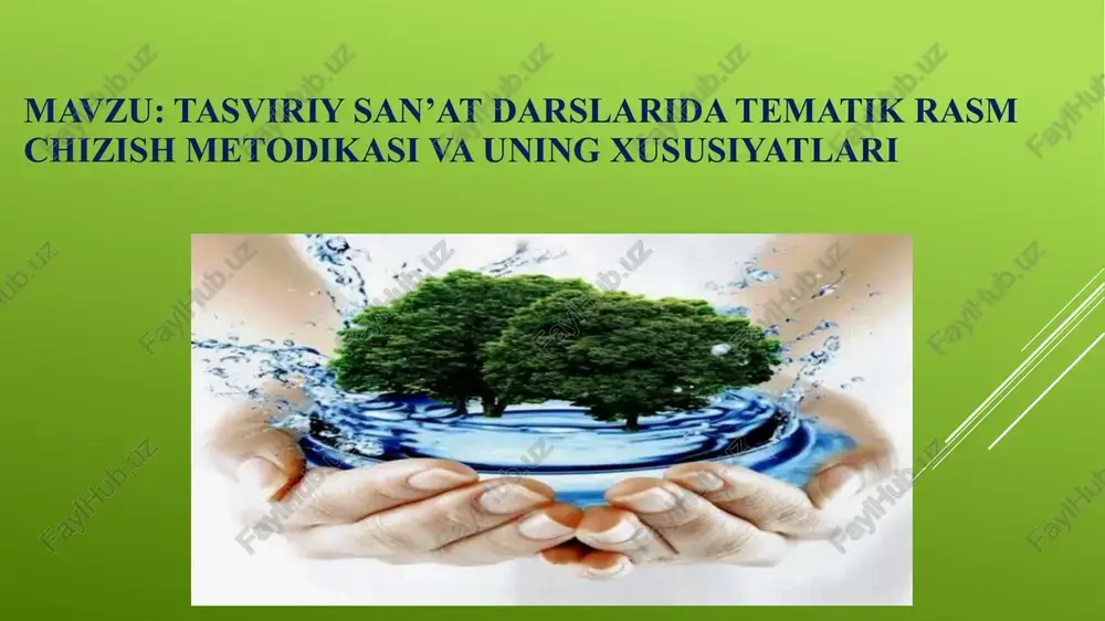 tasviriy san’at va qo’l mehnatiga o’qitish maxsus metodikasi — PPTX