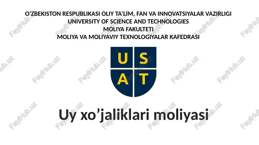 uyxo’jaliklarimoliyasi — PPTX
