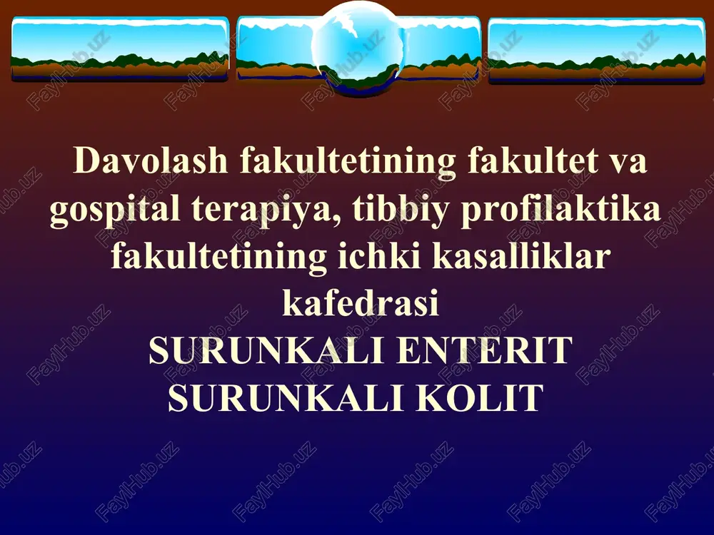 surunkali enterit surunkali kolit — PPT