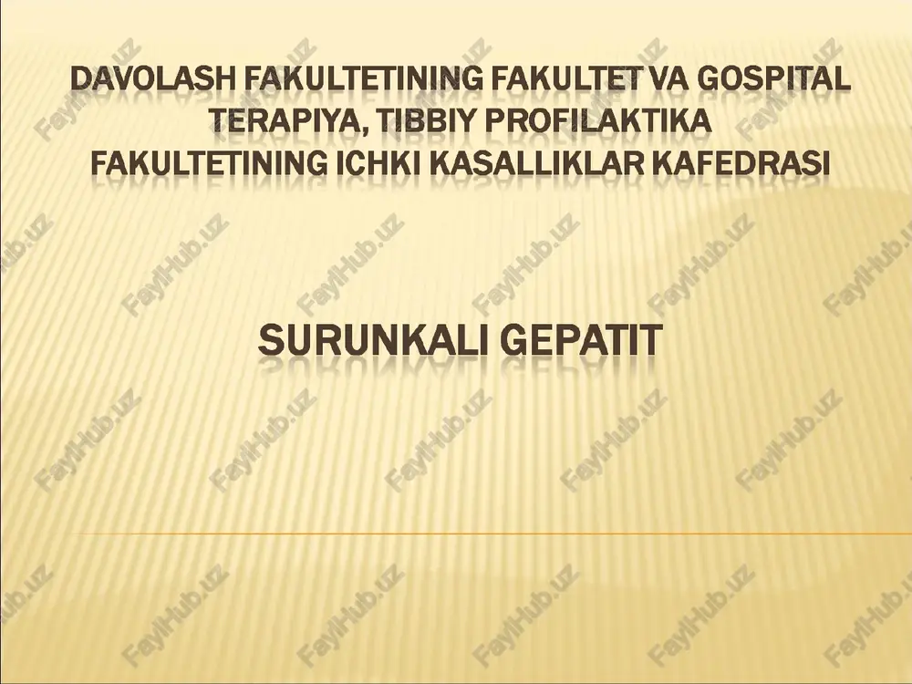 surunkali gepatit — PPT