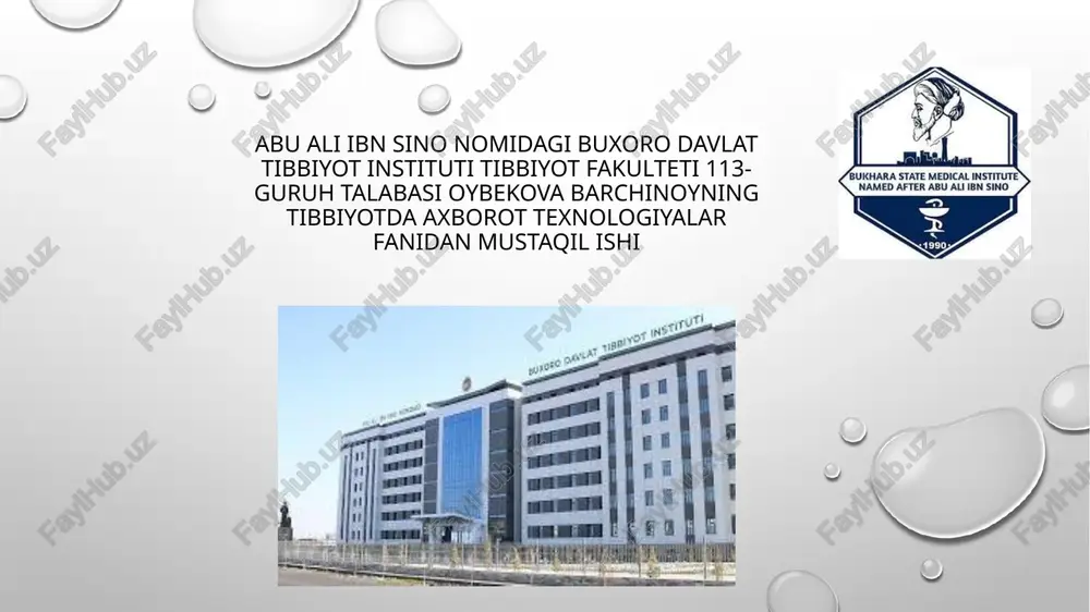 tibbiyotda elektron va masofaviy o‘qitish — PPTX