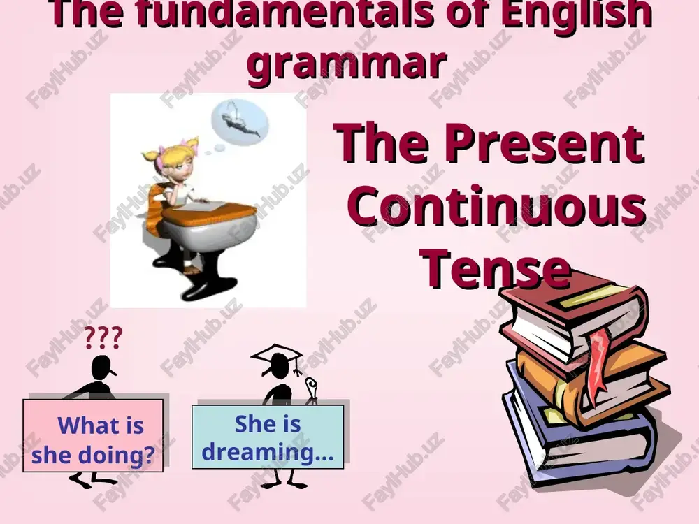 the present continuous tense(nastoyashee dlitelnoe vremya) — PPT