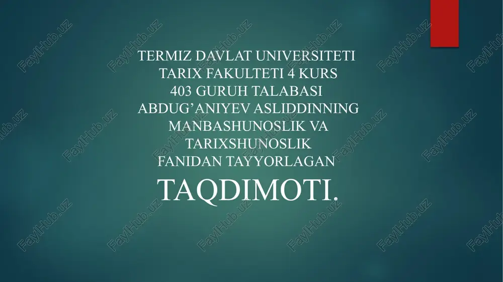 taqdimot — PPTX