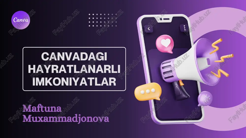canva'dagi hayratlanarli imkoniyatlar — PDF
