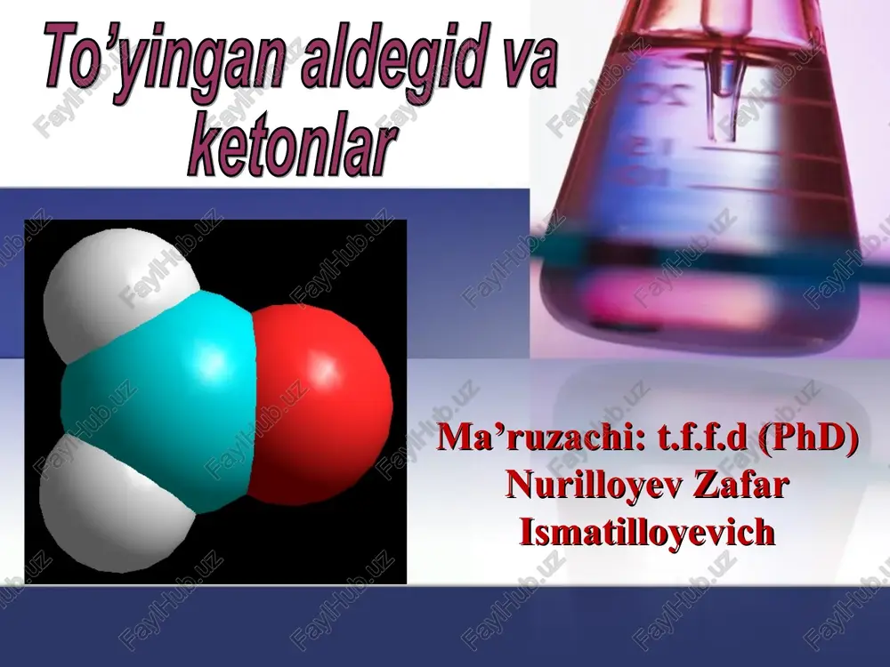 aldegid va ketonlar — PPT