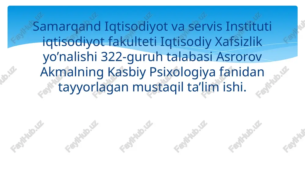 samarqand iqtisodiyot va servis instituti — PPTX
