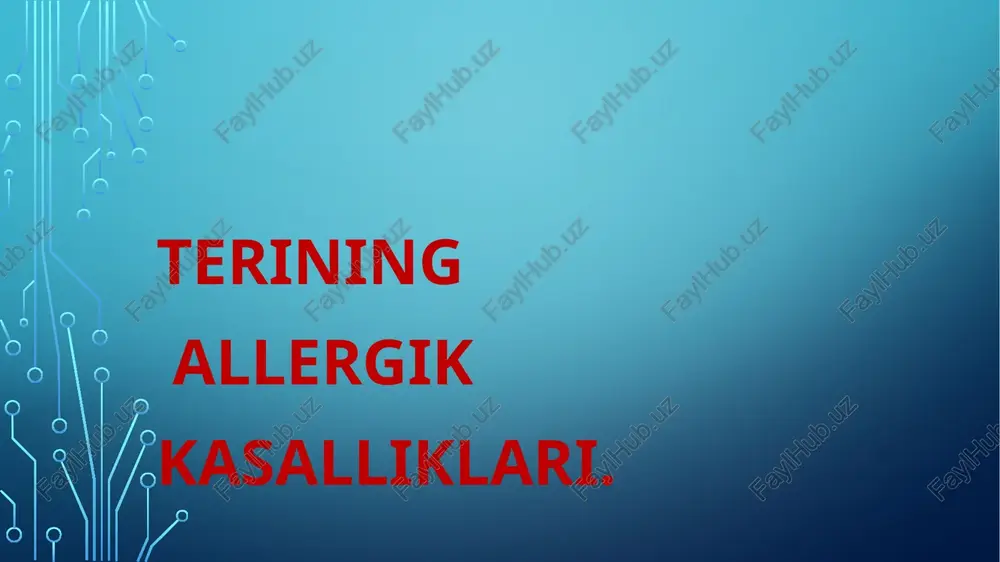 terining allergik kasalliklari — PPTX