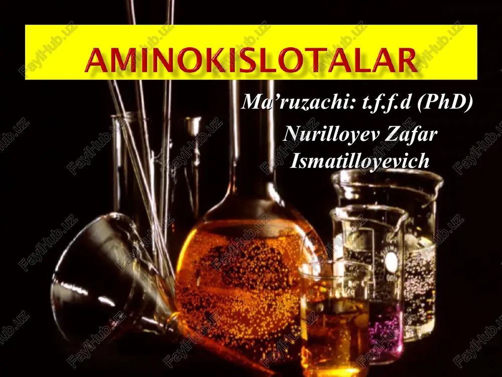 aminokislotalar — PPT