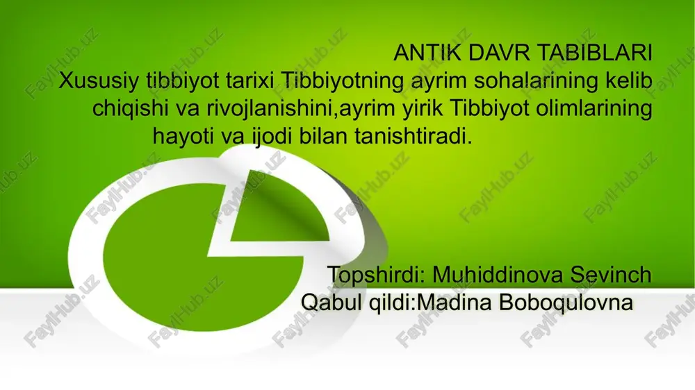 antik davr tabiblari — PPTX